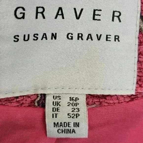 Susan Graver Regular Jacquard Tapestry Notch Collar Jacket Women's Size 16 P - Picture 10 of 11